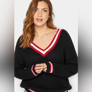 Collegiate Varsity Stripe V-Neck
